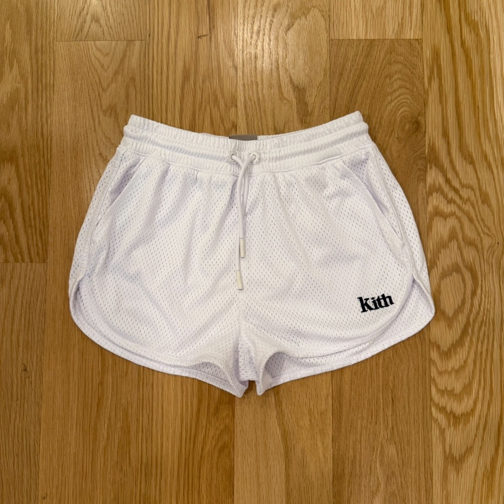 Kith Women's White Mesh Track Shorts - size small - new without tags